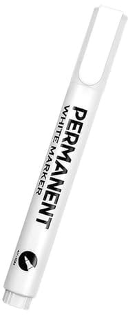 EUZUXU Pennarello Permanente Bianco, Larghezza del Filo 2,0 mm, per Dipingere, Legno, Vetro, Ceramica, Tela, Carta Nera