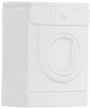 JOINPAYA Mini Portable Washing Machine Toy Dollhouses Portable Washer Mini Dryer Model Birthday Decoration for Girl Laundry Machine Mini Furniture Plastic White