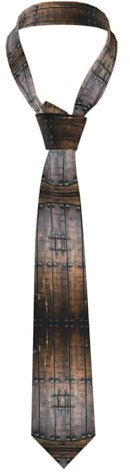 POKIKKJH Rustikale Seidenkrawatte aus Holz, modische Herren-Krawatte, geeignet für Business, Geburtstage, Hochzeiten, Urlaubspartys, Herrenbekleidung und formelle Kleidung, elegantes Accessoire,