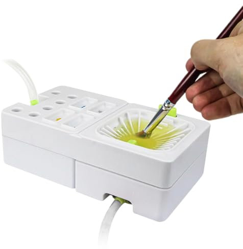 Paint Brush Cleaner for Kids, Electric Brush Washing Station | Automatic Paint Water Dispenser and Cleaning Tool for Art Classes, Creative Projects, and Holiday Craft Activities