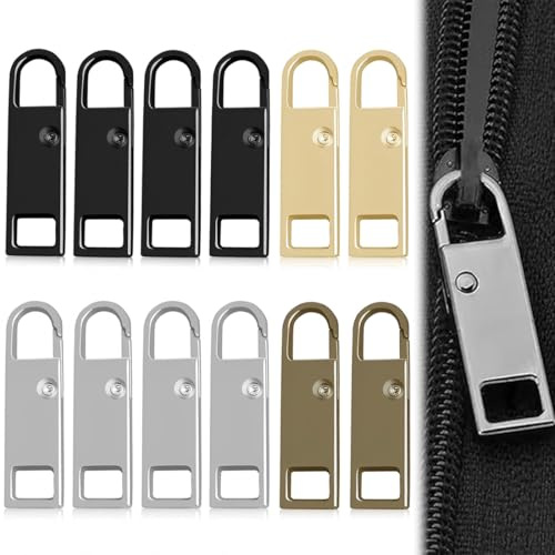 WHYCNJL 12 Stück Reißverschluss Reißverschluss Zipper,Reißverschluss Zipper,Für Zipper Koffer Stiefel Jackenrucksäcke