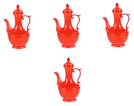 Alipis 4pièces Gobelet De Cérémonie Bouddhiste Plastique Transparent Pot à Offrande Vintage Pour Décorations Bouddhistes Pour Rituels Et Bénédictions