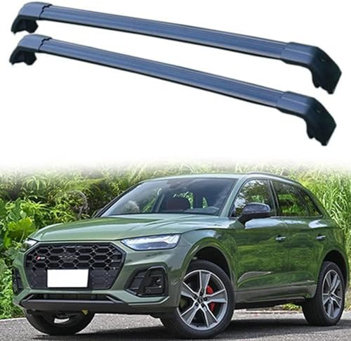 DPBXQ 2 Stücke Dachträger-Querstangen Dachträger Dachgepäckträger für A-UDI Q5/SQ5 8R SUV 2008-2023 Dachträger aus Aluminium für Fahrradträger, Dachboxen oder als Skihalter,B