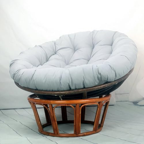 YHXAIQ Outdoor Runden Kissen für Hängesessel/Schaukelstuhl - Verdickung Polyester+Baumwolle Sitzkissen, Gartenstuhl Polster & Bodenkissen(Light Gray,170 x 170 cm)