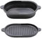 Warmiehomy 2 in 1 Cast Iron Pot,2L Oval Dutch Oven with Lid,Non-stick Skillet Pan and Pot Set for Cooking Baking Frying,23cm