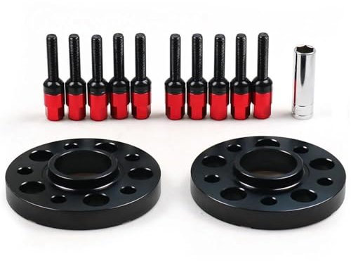 AMXHYVS Satz Spurverbreiterung Kompatibel Mit Benz Für ML350 ML500 2006 2007 2008 2009 W208 W209 Für CLK320 R230 SL500 Nabenzentrierte Spurverbreiterungen 20 Mm 66,6 Mm 5 X 112 Mm M12 X 1,5(Red)