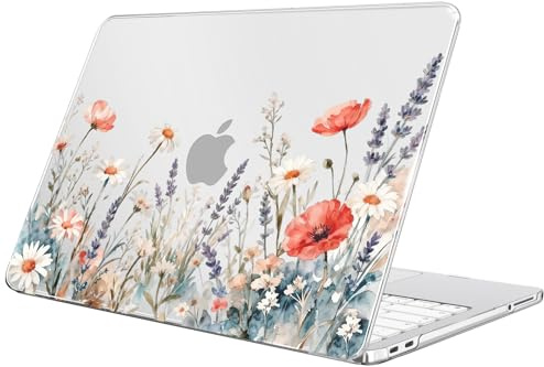 Fintie Hülle Kompatibel mit MacBook Neo 13 Zoll A3404 mit A18 Pro Chip 2026 | Ultradünne Hartschale Schutzhülle Snap Cover, Wildblume