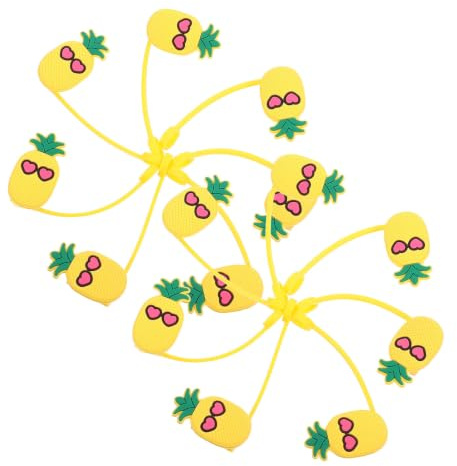 FUNNETOYU 10 Cubiertas de Pajitas de Piña Reutilizables de Pvc con Diseño de Piña y Gafas, Anti-polvo Prueba de Salpicaduras para Actividades al Aire Libre