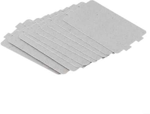Hoja de mica para horno microondas, placa de cubierta de guía de ondas, tarjeta de aislamiento resistente al calor para electrodomésticos, piezas de reparación, 10 unidades, color marrón, tamaño de