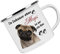 Crealuxe Emaille Tasse Ein Zuhause ohne Mops ist nur ein Haus - Kaffeetasse mit Motiv, Campingtasse, bedruckte Emailletasse mit Wunschtext