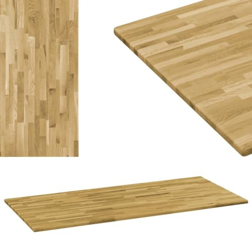 vidaXL Rechteckige Tischplatte, 23 mm, 100 x 60 cm, Eichenholz
