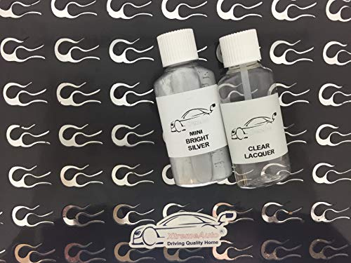 Xtremeauto BRIGHT SILVER ALLOY WHEEL PAINT TOUCH UP REPAIR KIT 30ML SCRATCH CHIP CURB BRUSH (TOUCH UP & LACQUER)