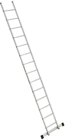 euroline | Sprossen-Anlegeleiter | Breite 410 mm | 14 Sprossen mit Traverse