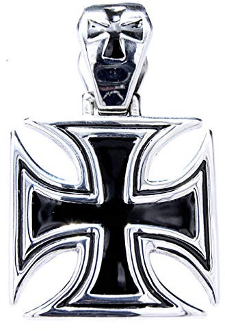 Kiss of Leather EK Ciondolo a croce in acciaio inox n. 102, Acciaio inossidabile