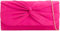 Leah Ward Women's Satin Wedding Clutch Bag Large Bow Soft Handbags Evening Purse (Fuchsia Bow)