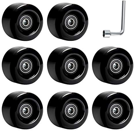 TOBWOLF Quad Roller Skate Wheels, 8 Pack 58 x 32mm 82A Replacement Wheels