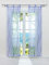 ESLIR 2er Set Flächenvorhänge Schiebegardinen Voile Gardinen mit Schlaufen Schiebevorhang Transparent Vorhang Wellen Muster Blau BxH 57x245cm 2 Stück