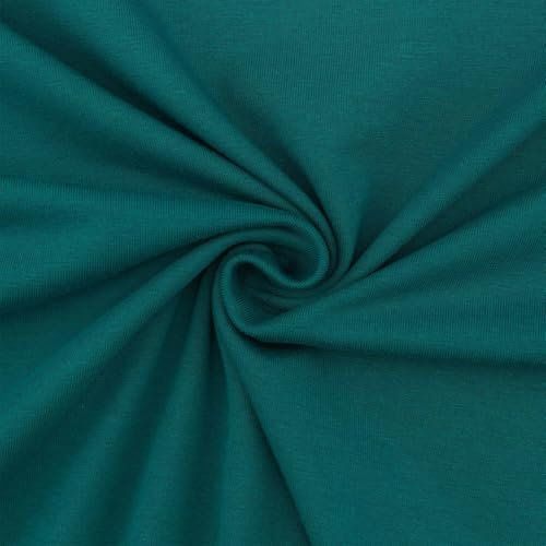 Jersey Stoff Cara, STANDARD 100 by OEKO-TEX, uni petrol (Länge am Stück: ab 50cm / Breite: 150cm)