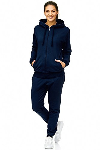 Violento Jogginganzug | Damen | Frauen | Trainingsanzug | Tracksuit | Uni Colour | Sportanzug | Fitness 586 Basics Baumwolle | Homewear Präsentationsanzug