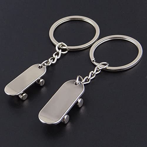 2Pcs Lovers Roller Keychain Casual Metall Schmuckstück Paar Skateboard Schlüsselanhänger Ring Halter Souvenir Geschenk