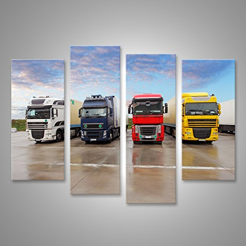 islandburner Bild auf Leinwand LKW 40-tonner Wandbild Poster Kunstdruck Bilder