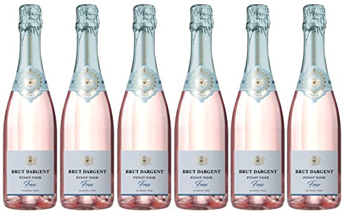 Brut Dargent Free Pinot Noir - Vin Rosé Pétillant Sans Alcool - Origine : France (6 x 0.75 L)
