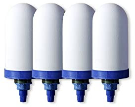 AquaEasy Bougie filtrante en céramique (lot de 4) Blocs de filtre à eau par gravité de rechange compatibles avec les systèmes de filtration d'eau par gravité comme ProOne, AlexaPure et Berkey.