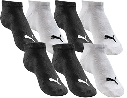 PUMA Junior Sneakersocken Kinder - 7 Paar - Black-White - Größe 23-26