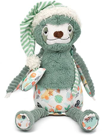 LES DÉGLINGOS Chillos Le Faultier Plüschtier, originell, ideal ab der Geburt, Geschenkidee zur Geburt, sehr weich, Grün