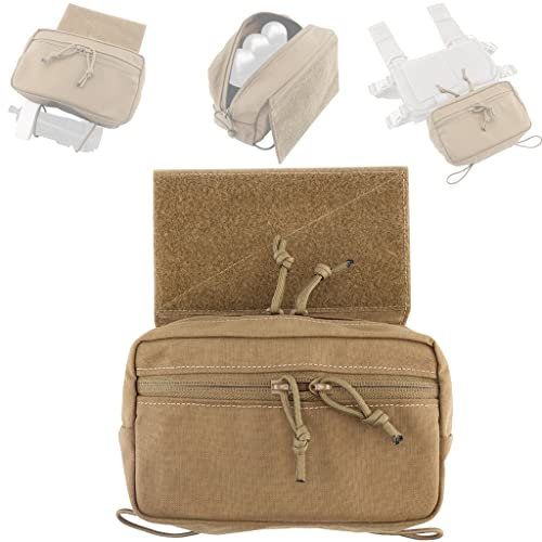 Outdoor Tactical Chest Bag, Men Tool Bag Utility Gadget Organizer Vest Pack Purse Hunting Compact Bag for Airsoft Paintball Camping CS,Brown