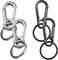 Lot de 4 mousquetons pour porte-clés en métal - amovible - anti-rouille - à suspendre dans un sac à dos - Voyage, camping