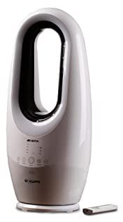 Ariete 804 - Ventilador digital cíclope, sin aspas, 45 W, temporizador hasta 10 h, 3 velocidades, silencioso, 3 modos de ventilación, luz LED, blanco