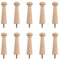 MOROBOR 10PCS Wooden Shaker Pegs, 3.15 Inch Pegs with Screws, Unfinished Wood Racks for Hanging Clothes, Hats, Towels, Paint, DIY