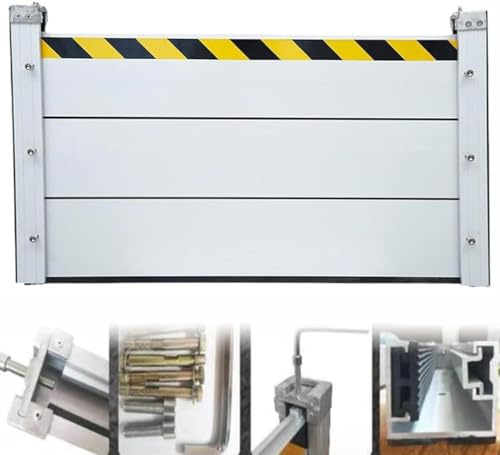 RRraw Hochwasserschutz Barriere Kellerfenster,90/100/120/130/140/150cm Hochwasserschutz Barriere, Aluminiumlegierungsmaterial, Gut Wasserdicht, Geeignet FüR Garageneinfahrt, TüR, StraßE Usw,100 * 60