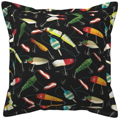 KIROJA Angelköder Luxus-Kissen mit Kisseneinsatz, Sofakissen, für drinnen und draußen, Sofa, Bett, Deko-Kissen