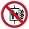 StickersLab - Cartelli di divieto ISO 7010 Vietato usare l’ascensore in caso di incendio - P020 (50, 100mm x 100mm)