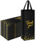 30 Pack Wine Gift Bag Bulk, Thank You Wine Gift Bags with Metallic Gold Foil Print, Single Wine Bottle Elegant Paper Champagne Tote Bag with Rope Handles for Wedding Holiday Birthday Party (Black)