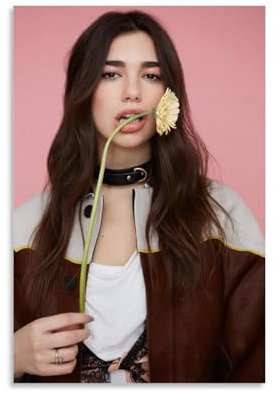 YBRAVO Dua Lipa Personal Poster Dekorative Malerei Leinwand Wandkunst Wohnzimmer Poster Schlafzimmer Malerei,Wandkunst Bilddruck Moderne Familienzimmer Dekor 08x12inch(20x30cm)
