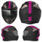 Kit 2 Adesivi stripe striscia freccia banda driving racing fascia Casco Moto Serbatoio Valigia universale cod. 2235 (046 Rosa Fluo)