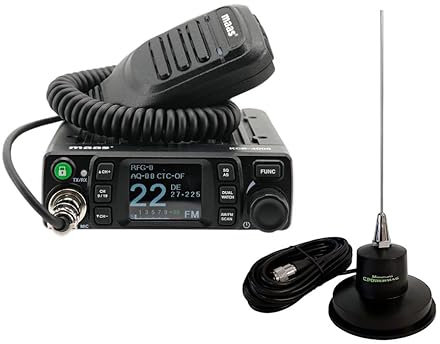 MAAS Paket 4000 Set : MAAS KCB-4000 CB Mobilfunkgerät - Multinorm - VOX - CTCSS - DCS - Farbdisplay + 1 x MAAS Powermag CB Magnethaftantenne