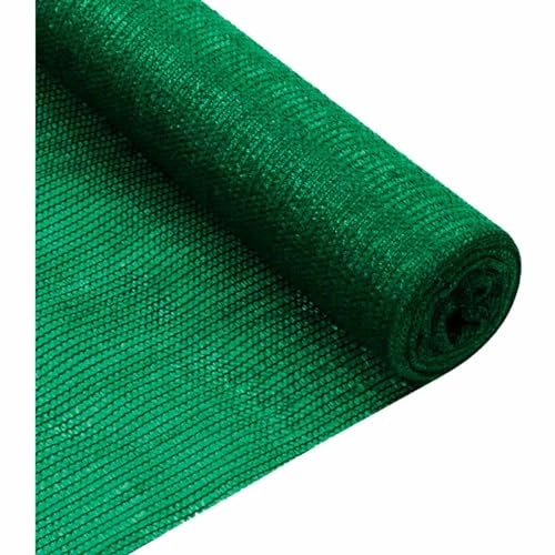 Tradineur - Rollo de Malla de sombreo tupida, Cierre de ocultación de 120 g/m2, Alta Resistencia, Tela para cercar Jardines, fincas, huertos, Vallas (Verde - 2 x 5 m)