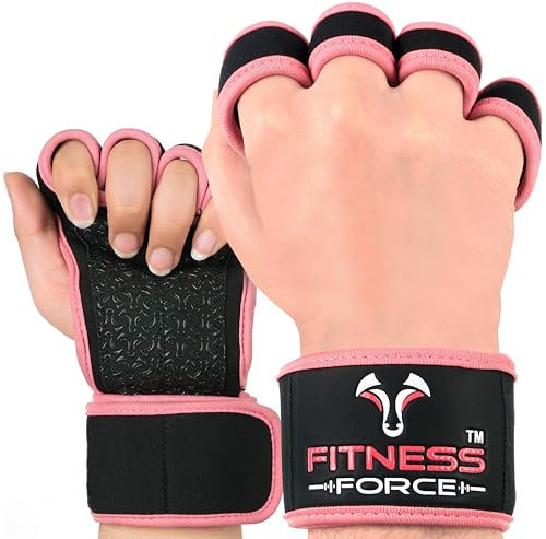 FITNESS FORCE Belüftete Fitness-Handschuhe für Herren mit integrierter Handgelenkstütze für Workouts Gewichtheben Handschuhe Workout-Handschuhe für Damen