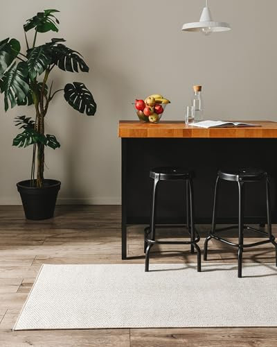 benuta Basic In- & Outdoor Teppich Iowa - Creme 80x300 cm - Boho Jute-Look - Wetterfest & UV-beständig für Balkon, Terrasse, Garten, Küchenteppich & Wohnzimmerteppich - Strapazierfähig & Robust