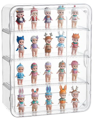 40x31x12cm Vitrine Murale pour Funko Pop Collection Figurine Manga Voiture Miniature Maquette,3 Etageres Acrylique Vitrine Transparent Rangement Boite Salon Exposition
