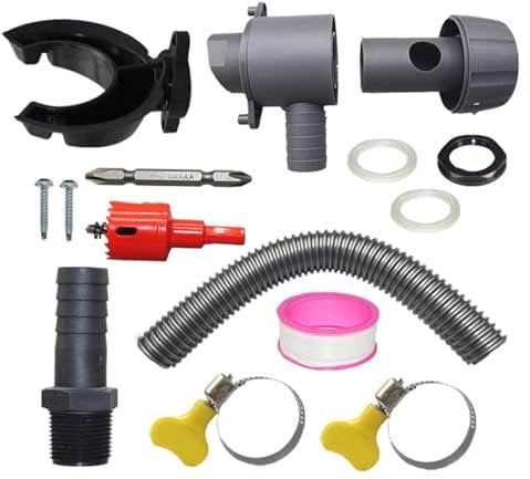 Regenfass-Umstellungsset, Umstellset für Regentonne, Regenwassersammlung, wetterfest, mit 1,64 Fuß/3,28 Fuß-Schlauch, Filtergerät