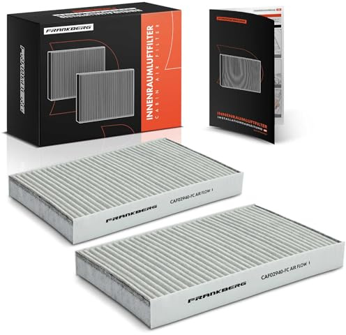Frankberg 2x Filtro Aria Cabina Filtro Abitacolo Compatibile con 307 Break 3E 307 CC 3B 308 SW I 4E 4H C3 I FC FN C2 JM Replace# 647941