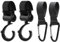 Ganci Passeggino Universali, 4 Pezzi Ganci per Passeggino Rotanti Nero, Ganci per passeggino porta borse,Adatti per Passeggini, Carrelli e Trolley, Facili da Installare e Resistenti