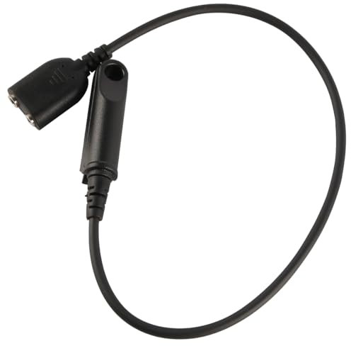 Ieron Adaptador de Cable de walkie-Talkie de 2 Pines para Auriculares A-58 UV-9R Plus Adaptador de conexión de Cable de Audio con Cabezal K para Auriculares y Dispositivos de walkie-Talkie