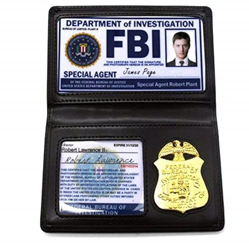 Porte-badge fantaisie FBI pour agent de police, jeu de rôle, cadeau d'Halloween