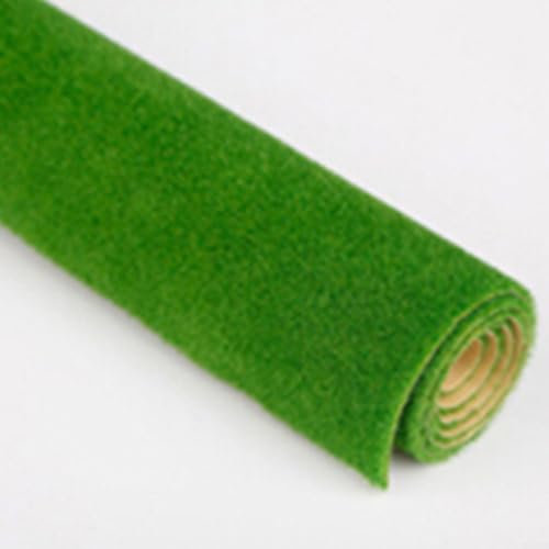 Rouleau de tapis de paysage d'herbe simulée - Accessoires pour modélisme de chemin de fer - Vert - 25 x 25 cm